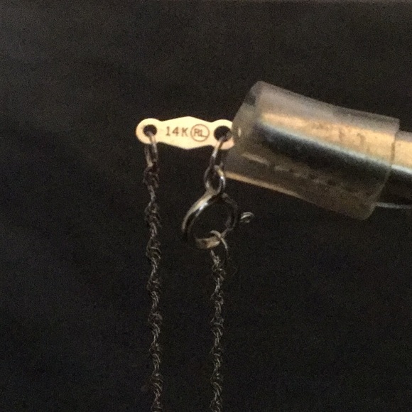 Vtg18”(1980’s)14KSolidWhiteGold Ncklace W/HrtPendt - Picture 4 of 8